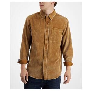 Sun + Stone Men's Corduroy Shirt Caramel Size M